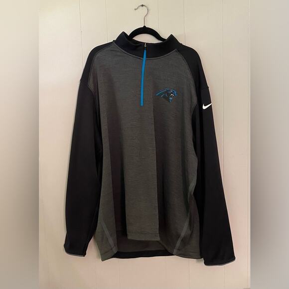 Nike Other - Nike NFL On Field Dri Fit Carolina Panthers 1/4 Zip Pullover Pacer Men’s 4XL